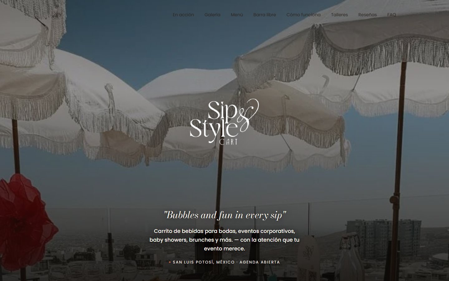 Captura del sitio Sip & Style Cart